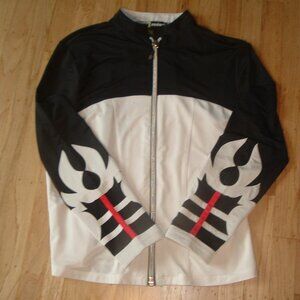 Jamie Sadock Zip Jacket Black White Red L Graphic Long Sleeve Golf Eye Catching